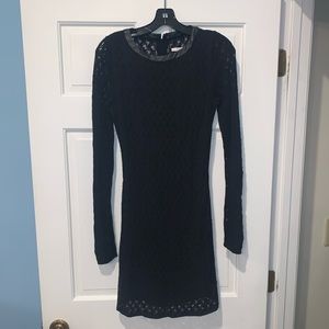 DVF black netted dress